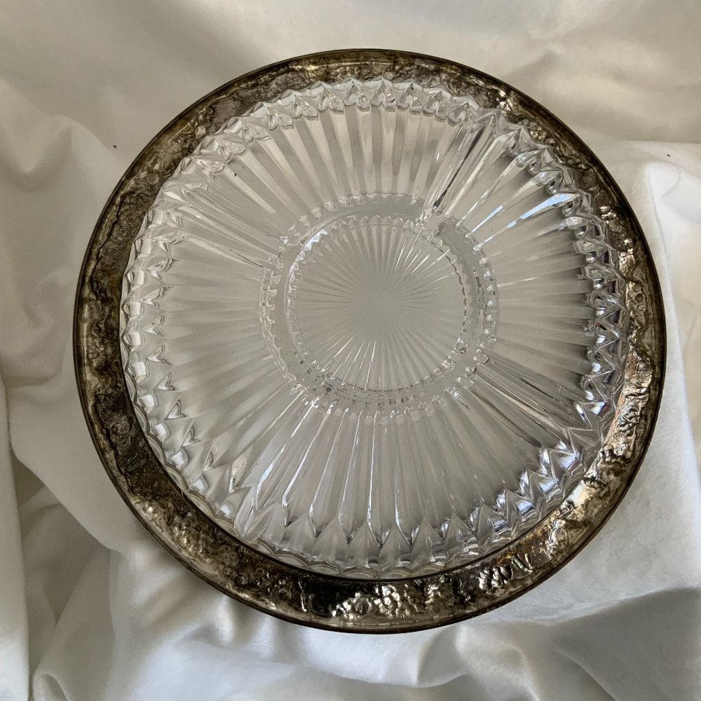 Plated Glass and Metal traditional serving tray
